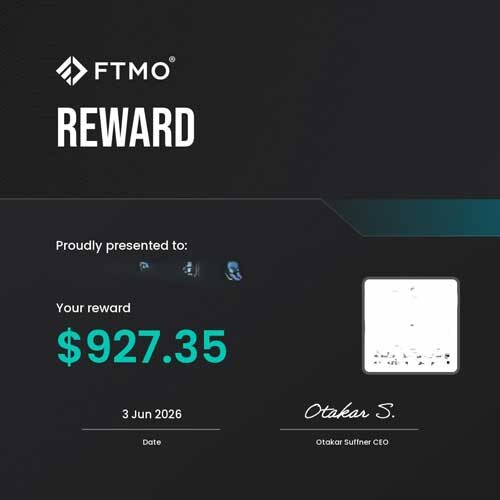 FTMO payout of $927.35